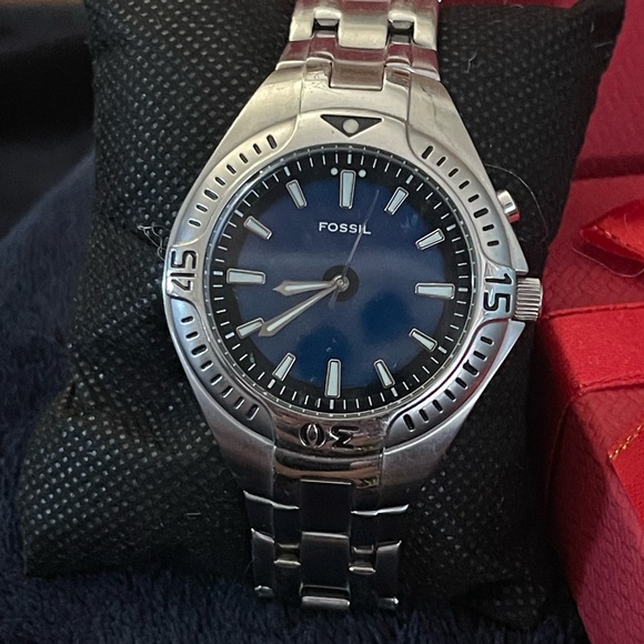 Fossil Accessories Fossil Blue Am3539 2 Change Color Dial Stainless
